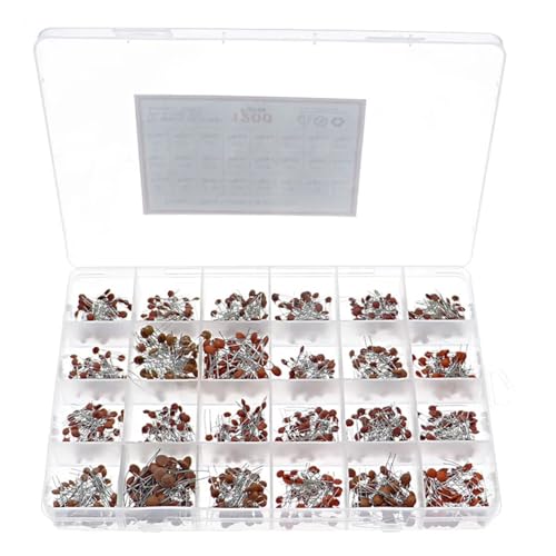 24Value/Box Ceramic Capacitor Assortment Kit 2PF-0.1UF 50V Ceramic Capacitors Set 22PF 47PF 100nF 104 Electronic Capacitor Pack 24Value/Box Ceramic Capacitor Assortment Kit 2PF-0.1UF 50V Ceramic Capacitors Set 22PF 47PF 100nF 104 Electronic Capacitor Pack von HWXMUGLXL