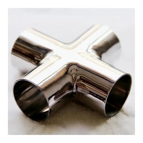 DIN DN80 85mm Pipe OD Butt Welding Cross 4 Ways Splitter SUS 304 Stainless Steel Fitting Spliter Homebrew Beer Wine von HWXMUGLXL