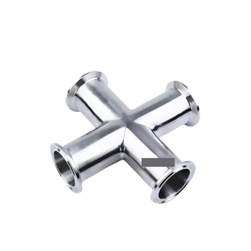 Pipe OD 38mm Stainless Steel SS 304 4 Way Cross Fitting Tri Clamp Feerule OD 50.5mm Pipe OD 38mm Stainless Steel SS 304 4 Way Cross Fitting Tri Clamp Feerule OD 50.5mm von HWXMUGLXL