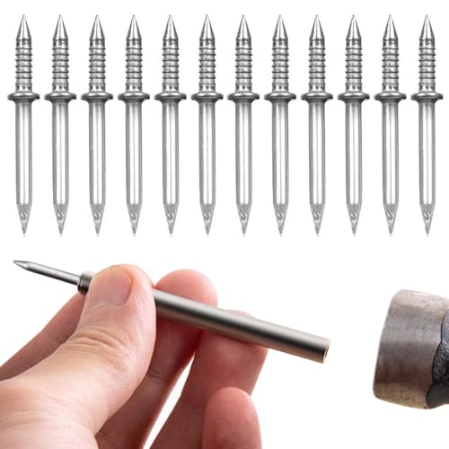 Double-Headed Nails 200PCS Hidden Traceless Sheep Horn Skirting Thread Seamless Nail Rustproof Masonry Nails Panel Pins Wall for Skirting Lines Wood Veneer von HWXZUUO