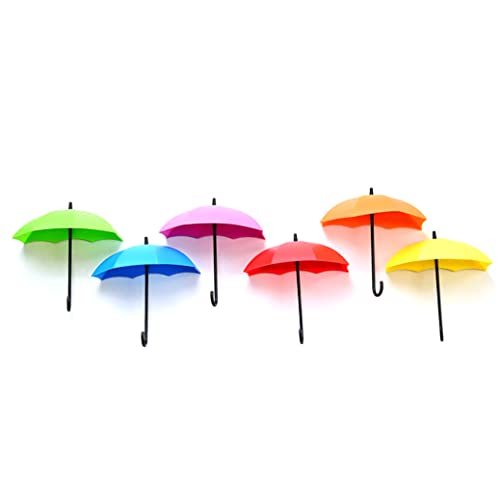 HWXZUUO Wandhaken Selbstklebend klebriger Hanghaken Regenschirmform Multifunktionale Dekoration für Schlüsselhalter Hanger zufällige Farbe Selbstkleinbar von HWXZUUO