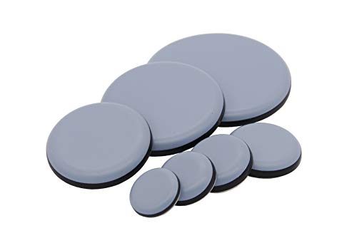 16 Stück Teflongleiter selbstklebend Ø 19-63 mm (40 mm) PTFE Gleiter Möbelgleiter von HWZ