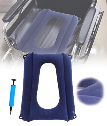 EDWERD Aufblasbare Kissen für Rollstuhl, Anti-Hämorrhoiden-Stillsitzpolster aus Wildleder zur Druckentlastung, 1 Stück EDWERD Aufblasbare Kissen für Rollstuhl, Anti-Hämorrhoiden-Stillsitzpolster aus Wildleder zur Druckentlastung, 1 Stück von EDWERD