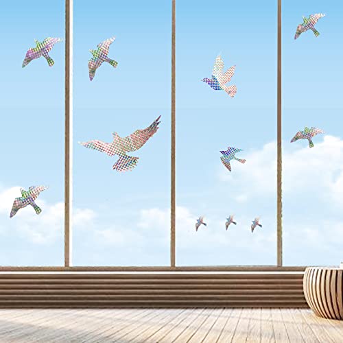 Anti-Kollisions-Fenster-Vogelaufkleber, reflektierende Fensteraufkleber für Vogelschläge, Vögel retten und Glastürschutz, 12 Stück von HXCH