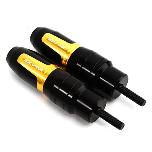 HXCH Sturzpads Motorrad Für Kawasaki ZZR1400 ZX14R ZZR 1400 ZX-14R Ninja 2019 2020 2021 Motorrad Sturzpads Auspuffschieber Crash Protector (Color : Gold) von HXCH
