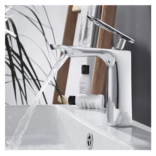 HXFFXHF Aclips Becken Wasserhahn Badewanne Einzelhalter Enthaarmontiert Waschbecken Taps Kalt und Heißer Mixer Kompatibel mit Badarmatur Armaturen Küchenspüle Wasserhahn von HXFFXHF