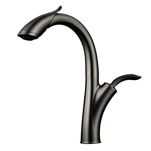 HXFFXHF Aclips Küchenarmatur, Wasserhahn aus Messing, Küchenspüle, Küchenspüle mit Doppelfunktion, 360 ° 360 ° Bogen-Küchenarmatur von HXFFXHF