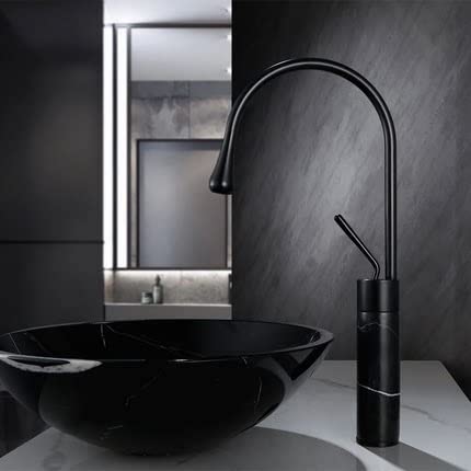 HXFFXHF Basin Rose Gold Hot Cold LaVotory Wasserhahn und Marmor Bad Fass Rinnenmischer Taps Messing von HXFFXHF