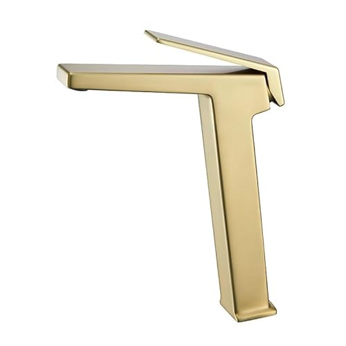 HXFFXHF Becken Wasserhahn Bad Einhebel Heiß und Kalt Waschbecken Mixer Wasserhahn schwarz Gold Chrom Messing von HXFFXHF