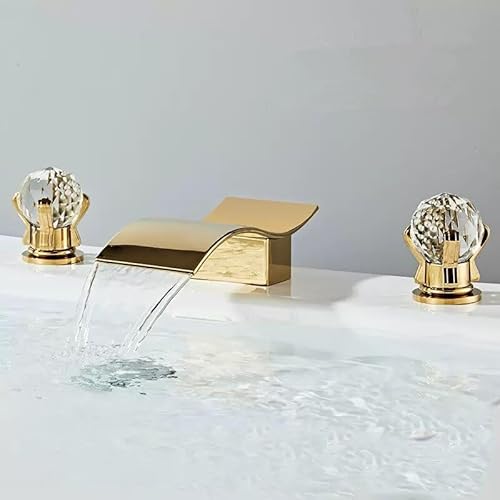HXFFXHF Goldene und weiße Schwan Messing schwarz Bad Becken Mischer Wasserhahn kalt Waschbecken Wasserhahn von HXFFXHF