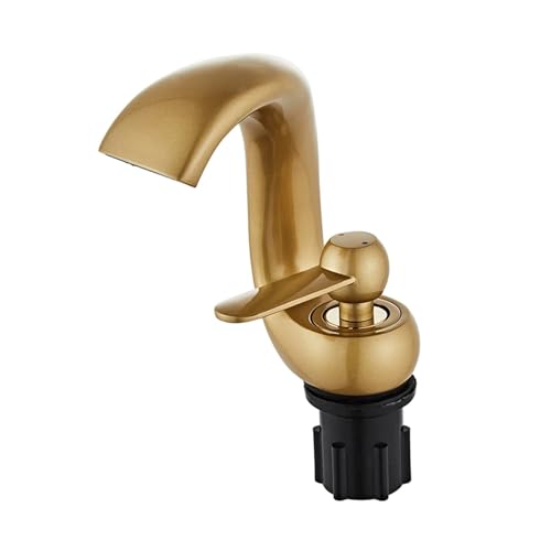 HXFFXHF Schwarz Wasserhahn Badezimmer Waschbecken Armaturen Schicksal Kaltwasser Mischer Wasserhahn Deck montiert Ente Loch Badewanne Wasserhahn Chrom fertig, Waschbecken Wasserhahn von HXFFXHF