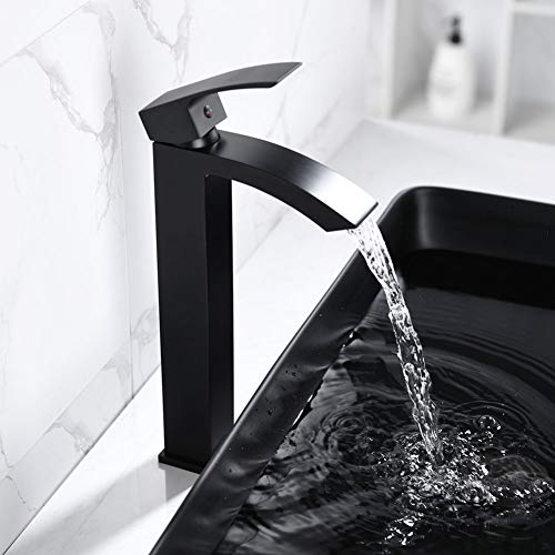 HXFFXHF Tall Style Messing Basin Wasserhahn Badezimmer Waschbecken Tippdeck montiert eingriff kalt und heißer Wassermischer Bad Zapfhaken von HXFFXHF