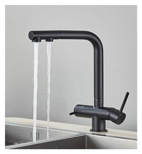 HXFFXHF Wasserfilter Arbeitsplatte Mischer ausziehbarer Auslauf Spout Hahngriff Sockel heißes und kaltes Wasser Mischer Waschbecken Wasserhahn von HXFFXHF