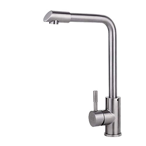 HXFFXHF Zedaro 304 Edelstahl Küchenarmatur Kalt und heißer Wassermischhahn 360 -Grad -Rotary -Metalldraht Zeichnung Eingriff Küchenspüle Wasserhahn Wasserhahn von HXFFXHF