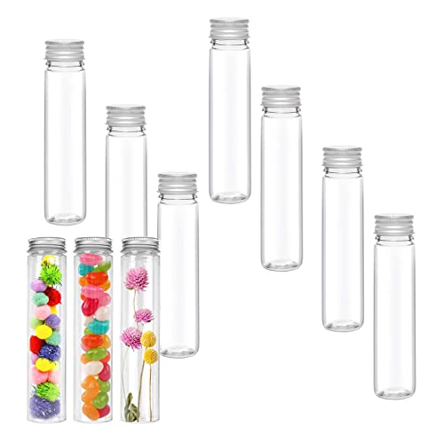 10 Stück Kunststoff Reagenzgläser 80ml Transparent Reagenzglas mit Schraubverschluss Transparente Reagenzröhrchen mit Deckel für Süßigkeiten Perlen Beads Labor von HXHWKEN
