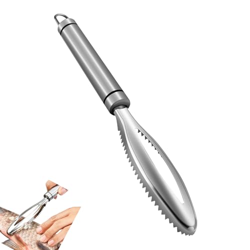 HXHWKEN Fischentschupper 304 Edelstahl Profi Fischschuppen Entferner Fisch Scaler Scraper für Schnellere und Einfachere Fischschuppen Hautentfernung von HXHWKEN