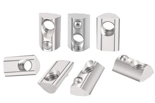 40 Stück Nutensteine M8 mit Zentrierung Kugel Nut 8 T Nutsteine Schrauben Set 30-Serie M8 Aluprofil 30x30 Gleitmutter mit Federkugel für Alu C Profil 3D Drucker CNC, Europäische Normen von HXJDAM
