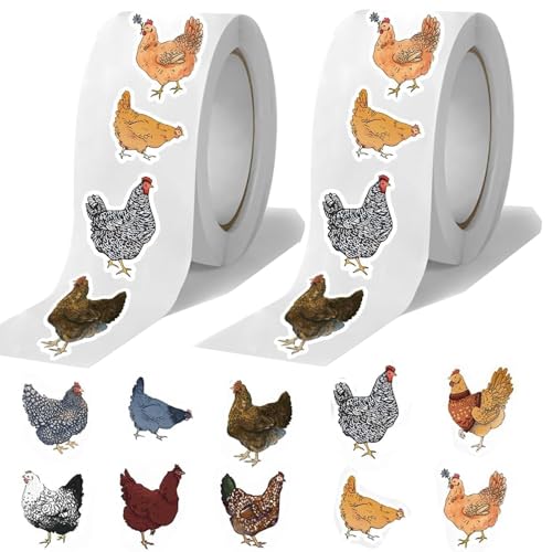 Tiersticker Bauernhof - 1000 lustige Hühner Aufkleber für Kinder | Wasserdicht & Abziehbar | Runde Aufkleber Kinder Tiersticker | Stickerrollen für Schule & Basteln Tiersticker Bauernhof - 1000 lustige Hühner Aufkleber für Kinder | Wasserdicht & Abziehbar | Runde Aufkleber Kinder Tiersticker | Stickerrollen für Schule & Basteln von HXJFGDM