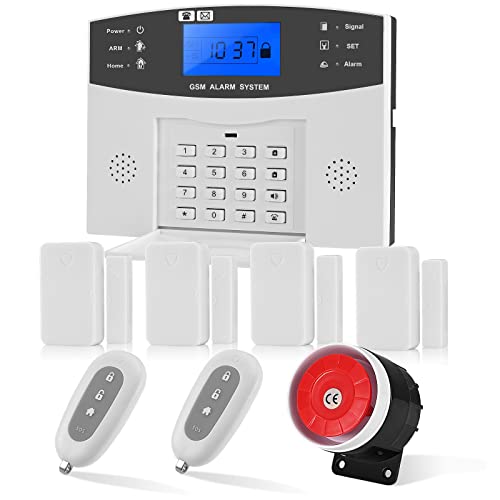 Hausalarmanlagen, 17-teiliges 4G-Hausalarmsystem, drahtlose Fernbedienung per Anruf/SMS mit 120 dB Alarmsirene Hausalarmanlagen, 17-teiliges 4G-Hausalarmsystem, drahtlose Fernbedienung per Anruf/SMS mit 120 dB Alarmsirene von HXLZYF