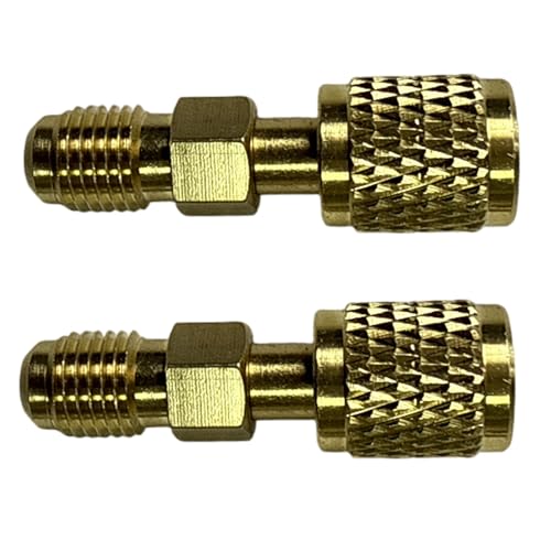 2 Stück R410 Adapter-Set männlich weiblich Adapter Schnellverbindungen Kupplung Klimaanlage Reparaturwerkzeug Geeignet für Techniker Gewinde Kältemittel Adapter von HXNH