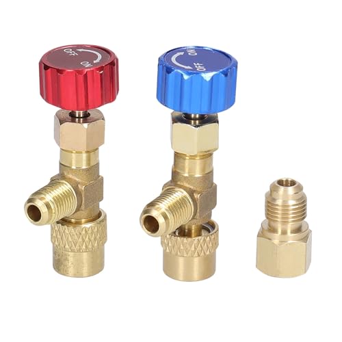 Anschluss R22 R410 Klimaanlagenventile Anschlussadapter mit 5/16 auf 1/4 Schlauchgewindeadapter HVAC Serviceventile Kit von HXNH