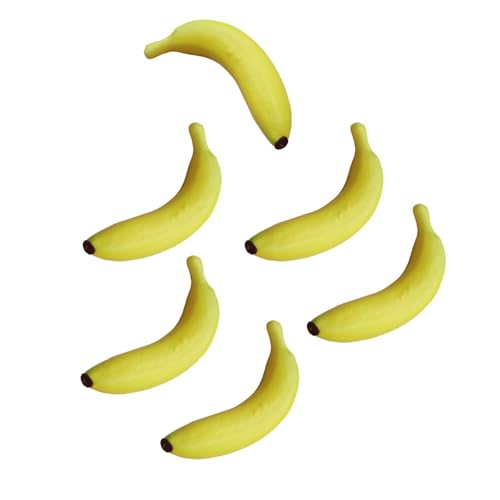 HXNH 6 Stück künstliche Bananen Modell realistische Bananen Schaum Textur geeignet für Restaurant Display und Foto künstlich von HXNH