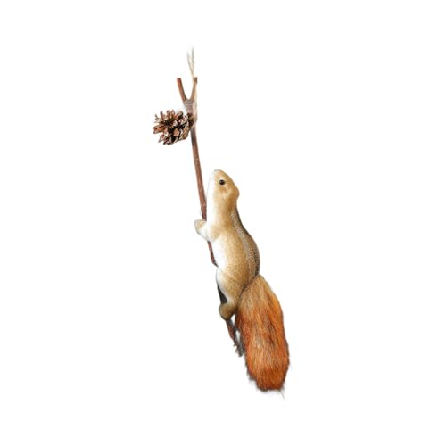 HXNH Künstliches Eichhörnchen Hängende Ornament Weihnachtsbaum Dekoration für Herbst Hochzeit Weihnachten Party Indoor und Outdoor Realistische Eichhörnchen Baum Ornament von HXNH