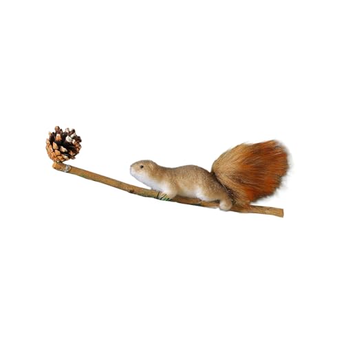 HXNH Künstliches Eichhörnchen Hängende Ornament Weihnachtsbaum Dekoration für Herbst Hochzeit Weihnachten Party Indoor und Outdoor Realistische Eichhörnchen Baum Ornament von HXNH