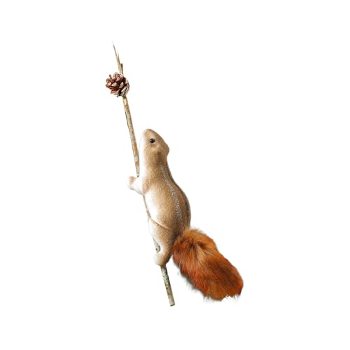 HXNH Künstliches Eichhörnchen Hängende Ornament Weihnachtsbaum Dekoration für Herbst Hochzeit Weihnachten Party Indoor und Outdoor Realistische Eichhörnchen Baum Ornament von HXNH