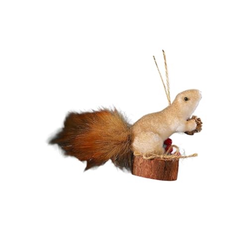 HXNH Künstliches Eichhörnchen Hängende Ornament Weihnachtsbaum Dekoration für Herbst Hochzeit Weihnachten Party Indoor und Outdoor Realistische Eichhörnchen Baum Ornament von HXNH
