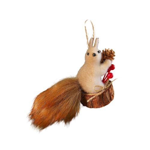 HXNH Künstliches Eichhörnchen Hängende Ornament Weihnachtsbaum Dekoration für Herbst Hochzeit Weihnachten Party Indoor und Outdoor Realistische Eichhörnchen Baum Ornament von HXNH