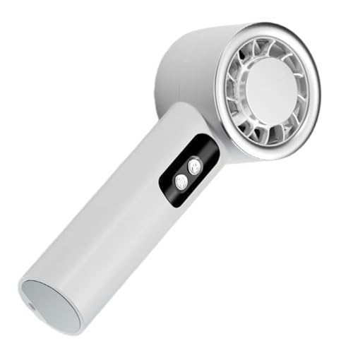 HXNH Tragbarer Handventilator, 100 Geschwindigkeiten, Kühlung, Schreibtischventilator, leiser Handventilator mit Digitalanzeige, USB wiederaufladbar, Eiskühlung von HXNH