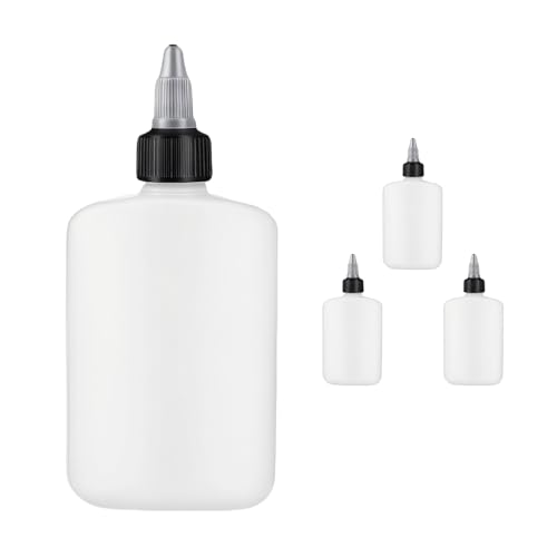Ölspenderflaschen aus HDPE, 120 ml Fassungsvermögen, auslaufsicher, Gewürzbehälter zum Kochen, Küchenzubehör, Ölmesswerkzeug, 4 Stück Ölspenderflaschen aus HDPE, 120 ml Fassungsvermögen, auslaufsicher, Gewürzbehälter zum Kochen, Küchenzubehör, Ölmesswerkzeug, 4 Stück von HXNH