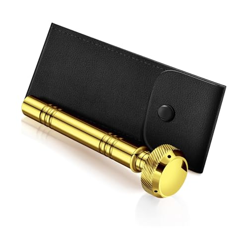 Taschen-Weihwasser-Sprinkler mit Lederetui, religiöses Taschen-Aspergillum-Werkzeug für Zeremonien, Geistesmitglied, Aspergillum von HXNH