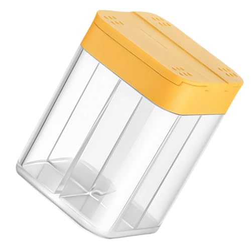 Transparente Gewürzbox mit Schiebeabdeckung, mehrere Fächer, Küchenaufbewahrungsbehälter, hygienischer Gewürzspender, transparente Gewürz-Aufbewahrungsbox von HXNH