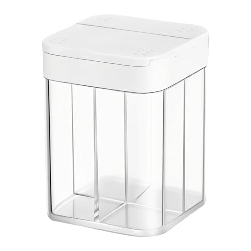 Transparente Gewürzbox mit Schiebeabdeckung, mehrere Fächer, Küchenaufbewahrungsbehälter, hygienischer Gewürzspender, transparente Gewürz-Aufbewahrungsbox von HXNH
