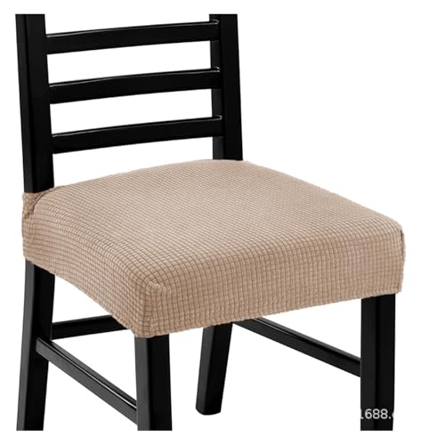Dicke, solide Sitzkissenbezüge, elastische Passform for Esszimmer, Büro, Bankett, Housse de Chaise, Stuhlbezug, Sitzschutz(Camel,6pcs) von HXPKKX