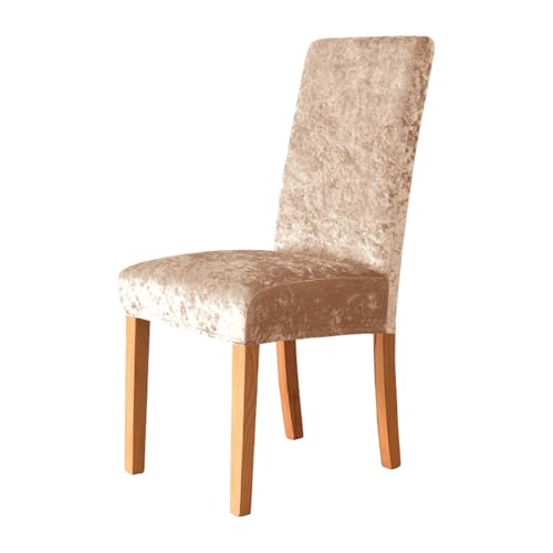 Einfarbiger Samtstuhlbezug for Stühle ohne Armlehnen, Esszimmersitzbezug, Hochzeit, Hotel, Zuhause, Stretch-Stuhlbezug for 1/2/4/6 Sitze(005,2PCS) von HXPKKX