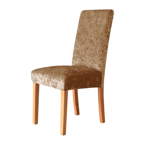 Einfarbiger Samtstuhlbezug for Stühle ohne Armlehnen, Esszimmersitzbezug, Hochzeit, Hotel, Zuhause, Stretch-Stuhlbezug for 1/2/4/6 Sitze(010,2PCS) von HXPKKX