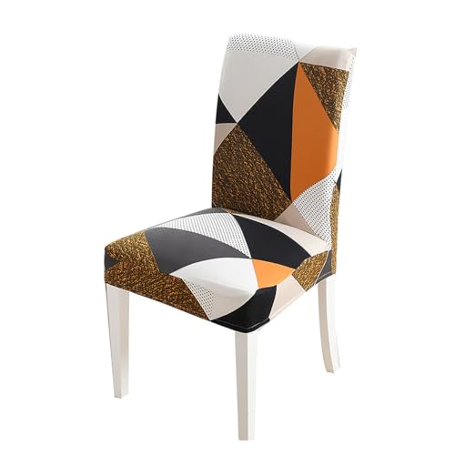 HXPKKX Elastischer Esszimmerstuhlbezug, universeller Schreibtischschutz, staubdicht, for Hochzeiten, Stuhlkissen, klassischer Stil, Abstrakter Druck, Sitzbezug, neu(Wuyu,2pcs) von HXPKKX