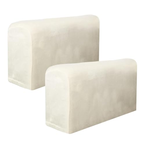 HXPKKX KANGYEBAIHUODIAN 2 Stück Armlehnenbezüge, universelle Bezüge, Rutschfester Sofaschutz, weiche, warme Couch, verdickte Möbel, passend for Sessel, Liege(Beige) von HXPKKX