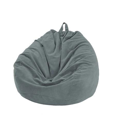 HXPKKX KANGYEBAIHUODIAN Cord Lazy Sofabezug Solide Passform for Sitzsackstuhl Wassertropfenform Lazy Sofabezug Wohnzimmer Nordisches Möbelzubehör Hot(B,85x110cm) von HXPKKX