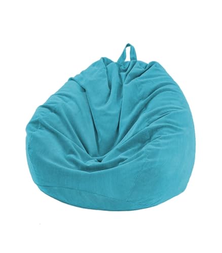 HXPKKX KANGYEBAIHUODIAN Cord Lazy Sofabezug Solide Passform for Sitzsackstuhl Wassertropfenform Lazy Sofabezug Wohnzimmer Nordisches Möbelzubehör Hot(D,100x120cm) von HXPKKX