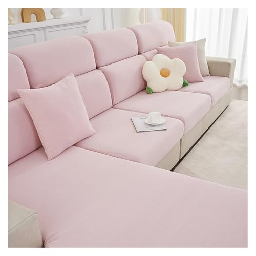 HXPKKX KANGYEBAIHUODIAN Einfarbiger Sofa-Sitzkissenbezug, Verstellbarer Sofabezug, Sofa-Schonbezug, Möbelschutz, passend for Wohnzimmer, Haustiere, Kinder, Heimdekoration(Color8,1PC Chaise Longue M) von HXPKKX