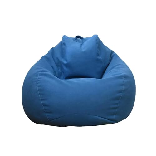 HXPKKX KANGYEBAIHUODIAN Große kleine Faule Sofabezugstühle ohne Füllstoff Leinentuch Liegesitz Abnehmbarer Sitzsack Pouf Puff Couch Fit for Wohnzimmer(Blue) von HXPKKX