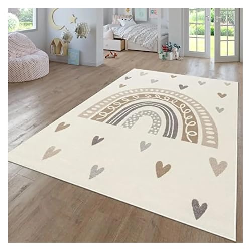 HXPKKX KANGYEBAIHUODIAN Krabbelteppich Großflächige Spielteppiche Passend for Wohnzimmer 160x200cm Schlafzimmer Mädchen Dekoration Garderobe Bodenmatte(Flannel B,80x120cm 31.5x47.2in) von HXPKKX