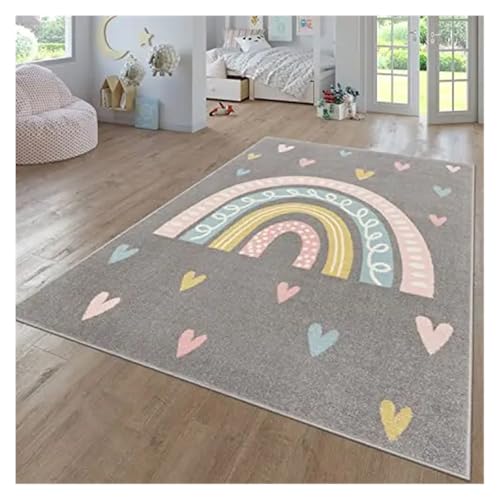 HXPKKX KANGYEBAIHUODIAN Krabbelteppich Großflächige Spielteppiche Passend for Wohnzimmer 160x200cm Schlafzimmer Mädchen Dekoration Garderobe Bodenmatte(Flannel C,80x160cm 31.5x63in) von HXPKKX