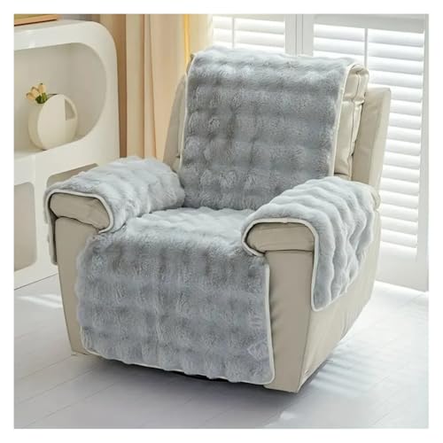 HXPKKX KANGYEBAIHUODIAN Kunstfell Liege Sofabezug Sofaschutz Sesselbezüge Schonbezüge Passend for Wohnkultur(Light Grey) von HXPKKX