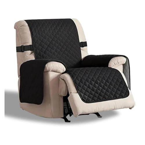 HXPKKX KANGYEBAIHUODIAN Passend for 1/2/3-Sitzer-Liegesofabezug, Rutschfester Patchwork-Sofaschutzbezug, Lazy Chair-Sofabezug, Couch-Schonbezug, Sesselbezug(Black,2 Seater) von HXPKKX