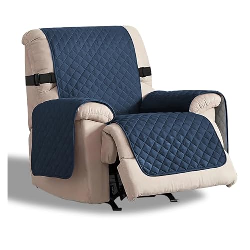 HXPKKX KANGYEBAIHUODIAN Passend for 1/2/3-Sitzer-Liegesofabezug, Rutschfester Patchwork-Sofaschutzbezug, Lazy Chair-Sofabezug, Couch-Schonbezug, Sesselbezug(Navy Blue,3 Seater) von HXPKKX